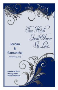Wedding Program Cover Template 8C - Version 2